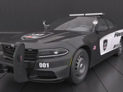  Police Car 3D 3D model