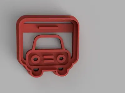 SET 5 COOKIE CUTTER 3D print model truck car 3D print model