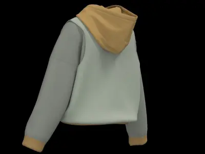 Male oversized hoodie 3D model