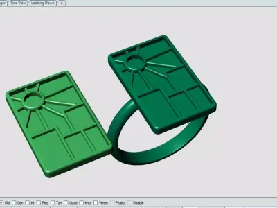 The most special Sun design ring 2 3D print model