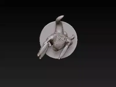 Alien Miniature with 3 Blasters Free 3D print model