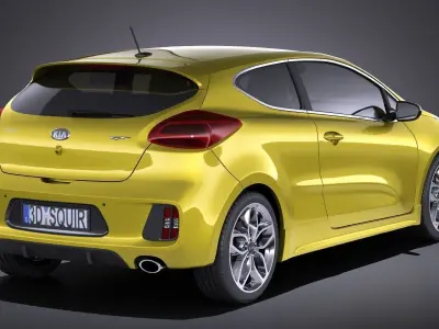 Kia PRO Ceed GT 2017 VRAY 3D model