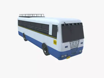 Indian Bus Low-poly 3D model