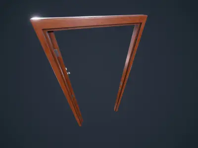 Door Wood Window M5 Low-poly 3D model