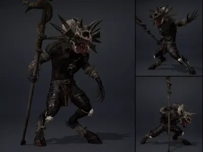 Mist Mage Arm2 Brutal Low-poly 3D model