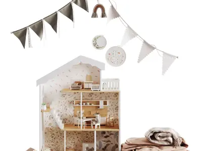 Children room Decor set 05 3D model