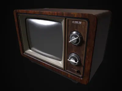 Old TV Low-poly 3D model