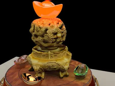 Chinese treasure bowel  3D model