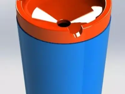 Ash Cup With Lid For Car Cup Holder 3D print model