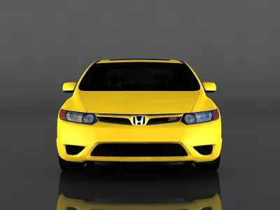 Honda Civic SI Coupe Low-poly 3D model