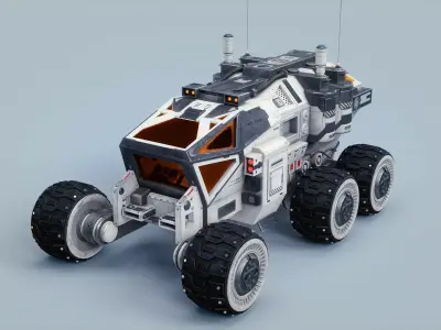 Vehicle Mars Rover Space Low-poly 3D model
