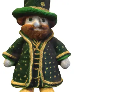 Leprechaun Plush Low-poly 3D model
