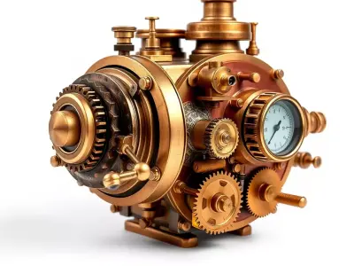 Antique Brass Gadget model pack Low-poly 3D model