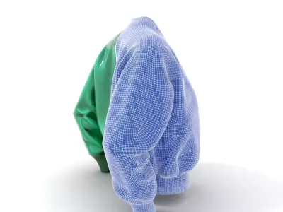 Floral Satin Jacket model pack Texture