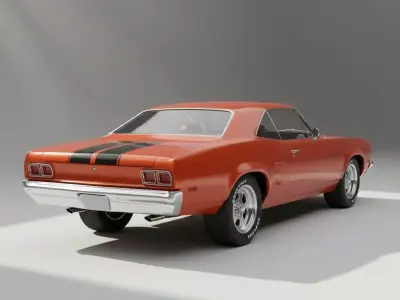 Classic American 1960s Muscle Car  High Quality 3D Vehicle Model 3D model