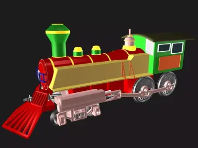 Toy Train Engine 02 3D model