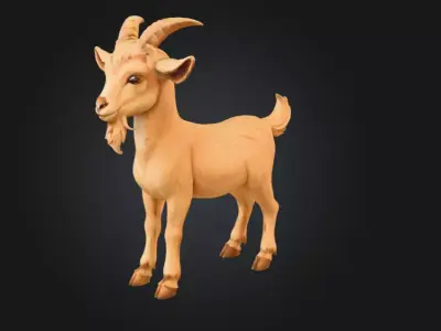 Mountain Mischief Low-poly 3D model