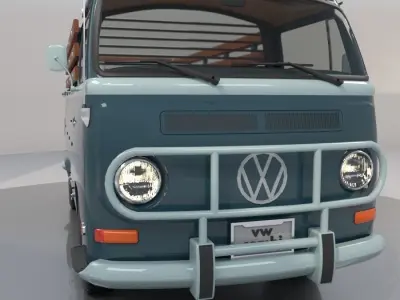 Volkswagen T2 Combi - Kombi 1970 pick-up 3D model