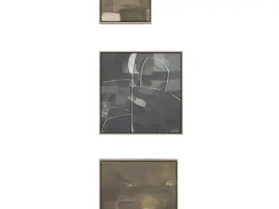 Abstract Painting Frame Set 05 3D model