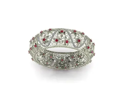 Flower Filigree Bangle  3D print model