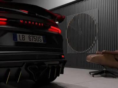 Modern Car Interior Studio Scene - Blender Environment 3D model