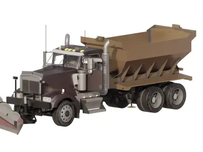 DETAILED SNOW TRUCK 3D model