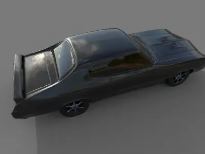 Gameready car model Buick gsx 455 Low-poly 3D model