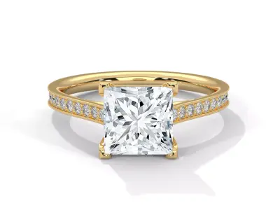 solitaire ring with detail images and 360 render videos 98 3D print model