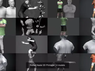 Rafael Nadal 3D Printable 3D Model Pack