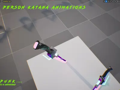 First Person Sci-Fi Katana Animations 3D model