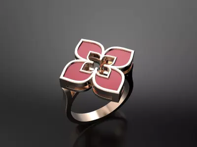 Venetian princess ring 3D print model