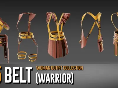 25 Warrior Belt - Outfit Collection- VOL 06 3D model