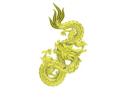 Luxury Chinese Dragon Pendant Jewelry 3D Model  4037 3D print model