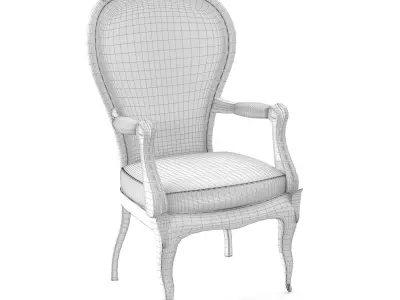 Classic chair PBR Low-poly 3D model
