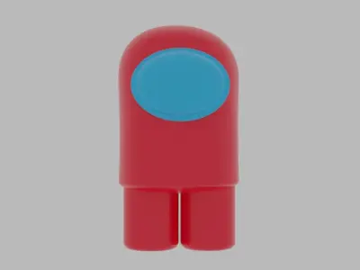 Among Us Character 3D Model Free low-poly 3D model
