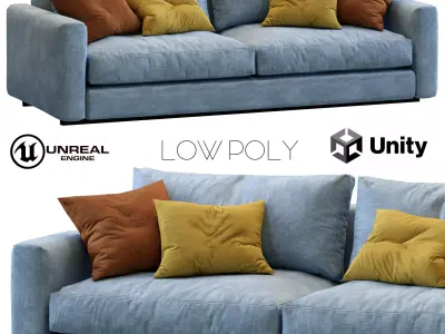 Ferlea Sofa Simple  Low-poly 3D model