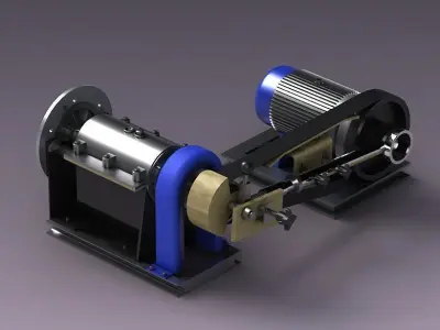 pump pumping centrifugal power fluid water engine 3D model