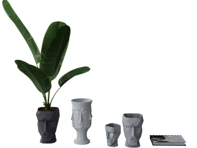 flower vase Low-poly 3D model