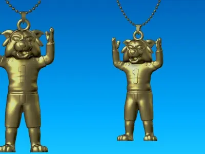 NCAA - Necklaces OHIO BOBCATS - Hanging Figurine 3D print model