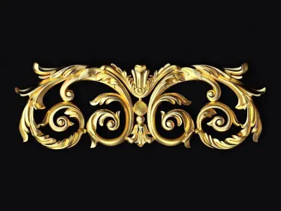 Central decor ornament for furniture 3D model 987