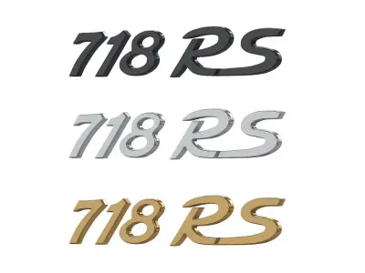 718 RS nameplate Porsche  3D print model