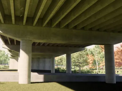 Viaduto em Concreto Armado 3D model