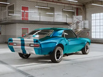 Chevrolet Camaro Z28 1968 - Car Classic Low-poly 3D model