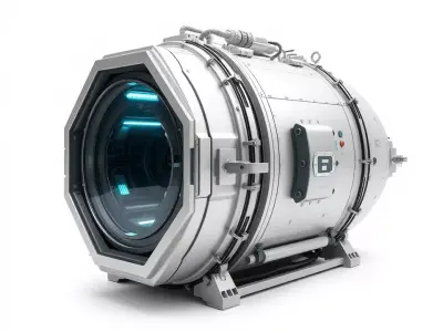 Futuristic Tunnel Apparatus Model Pack Low-poly 3D model