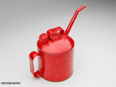 Motor Oil Can Low-poly 3D model