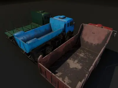 Industrial Trucks Low-poly 3D model
