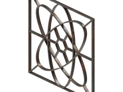 Rusty Fabulous Window Grill 3D model