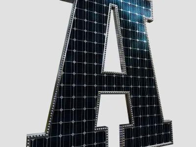 Solar Panel Letter - A 3D model