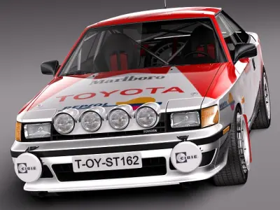 Toyota Celica -1985-1989 st165 RALLY 3D model