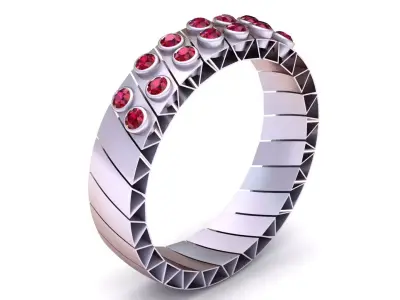 gold geometric ring 3D printable model   3D print model